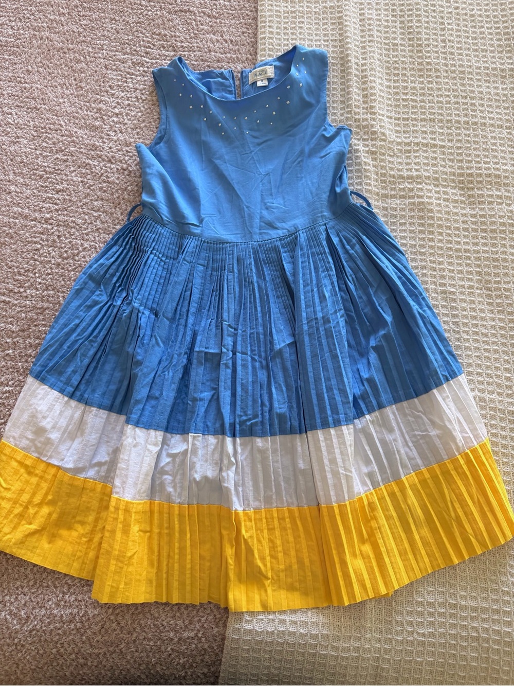 The Children’s Place blue, white, yellow, flowy dress - Picture 4 of 7
